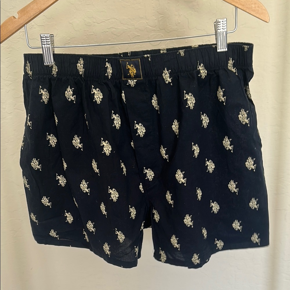 U.S. Polo Assn. Black and Gold Boxers Comfortable Underwear